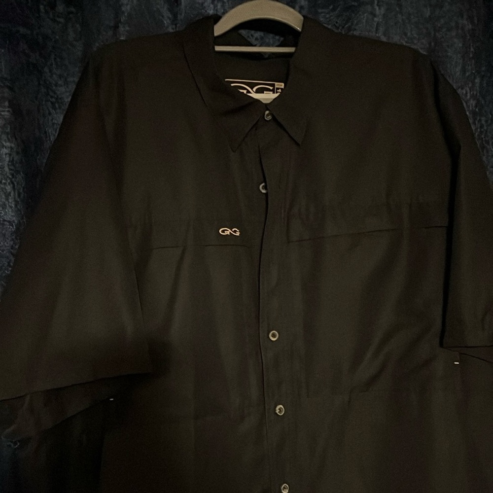 Black GAMEGUARD Button Up Short Sleeve Shirt Sz 4x